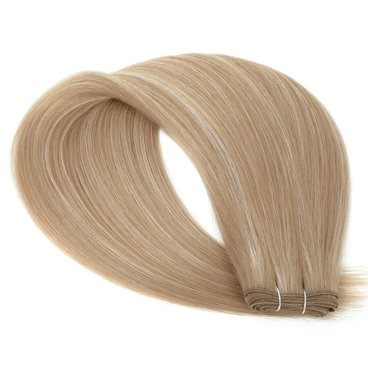 Blonde Straight Hair Bundles – Synthetic Yaki Weave Extensions Smooth Full Ends