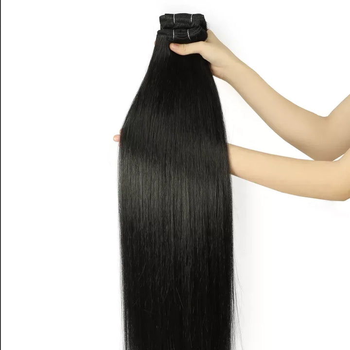 Blonde Straight Hair Bundles – Synthetic Yaki Weave Extensions Smooth Full Ends