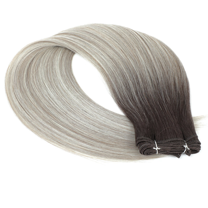 Blonde Straight Hair Bundles – Synthetic Yaki Weave Extensions Smooth Full Ends