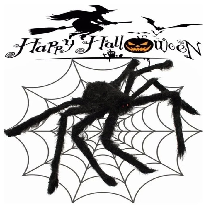 Halloween decoration 30cm/50cm/75cm/90cm/125cm/150cm/200cm Halloween Giant Black Plush Spider Decoration Haunted House Prop Indoor Outdoor Decor Halloween decorations