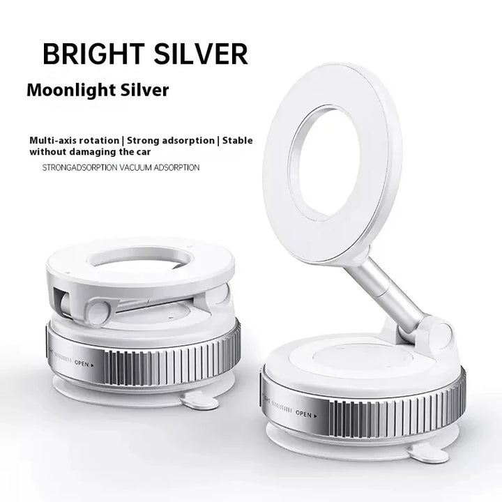 K007 Magnetic Car Phone Holder – Foldable 360° Adjustable Vacuum Mount