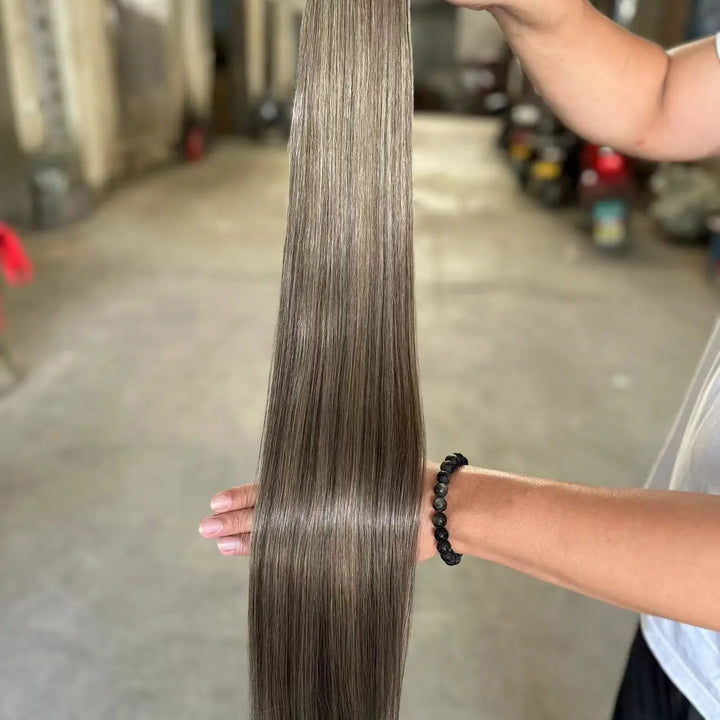 Blonde Straight Hair Bundles – Synthetic Yaki Weave Extensions Smooth Full Ends