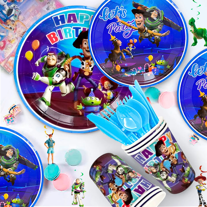 167Pcs Toy Story Party Supplies – Decorations & Tableware Set
