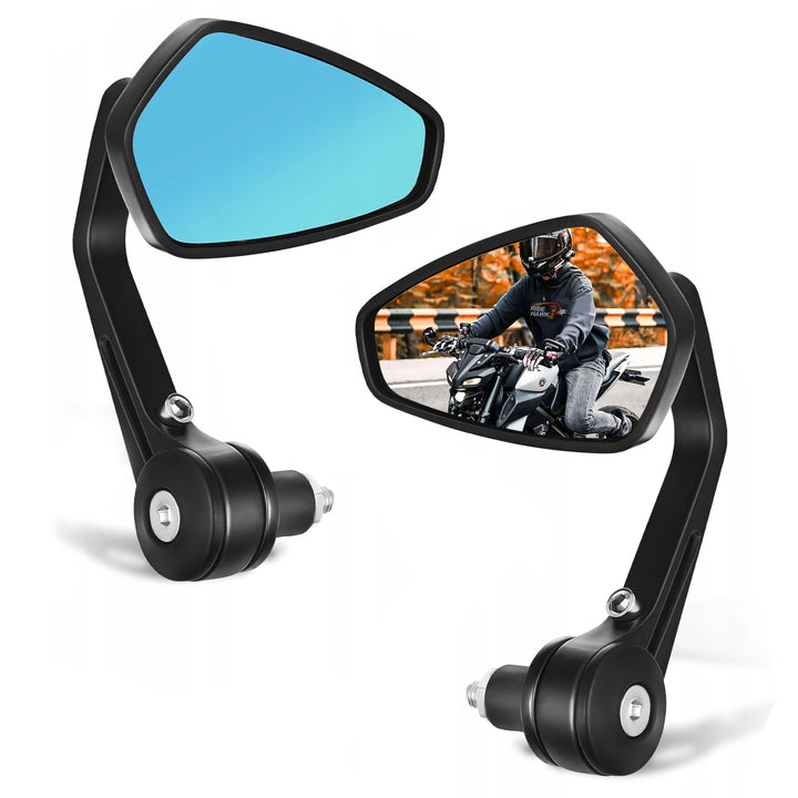 Motorcycle Handlebar End Mirror – 7/8" Universal Rearview Side View Pair