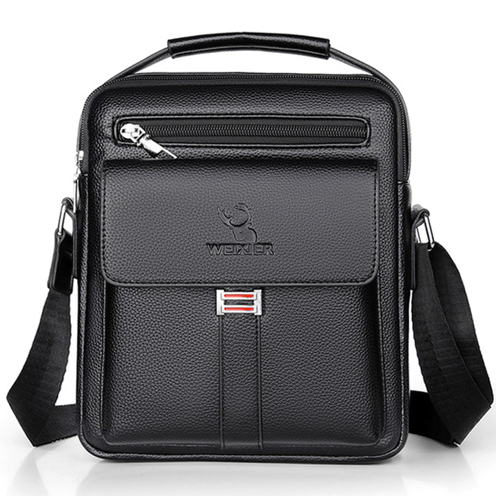 WEIXIER Men’s Vintage Shoulder Bag – Business Casual Crossbody with Zip Pockets