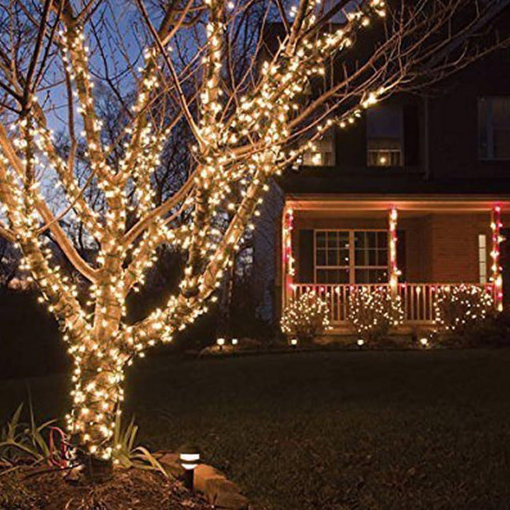 1000 LED Fairy Lights 100m – Cool/Warm White or Multicolour, 8 Modes & Timer