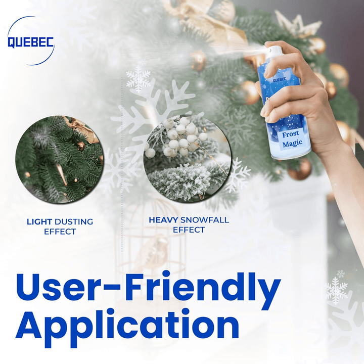 Quebec Artificial Snow Spray – 2 x 100ml Cans for Christmas Trees & Windows