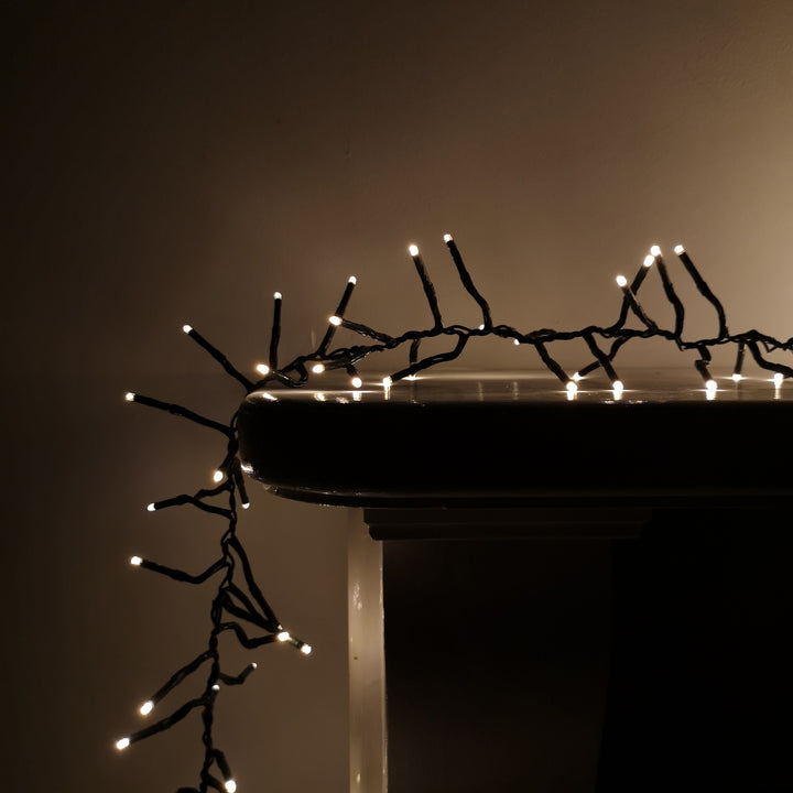 Premier 720 LED Clusterbrights – 9.3m Warm White Christmas Lights with Timer