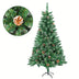 Artificial Christmas Tree with Snow Effect – Pine Cones & Metal Stand